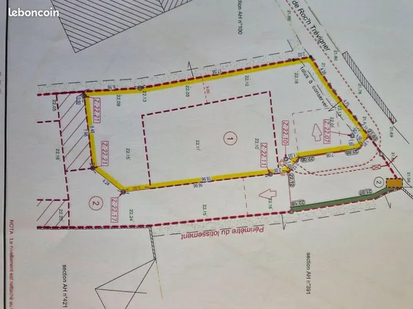 Terrain 175 m² Roscoff