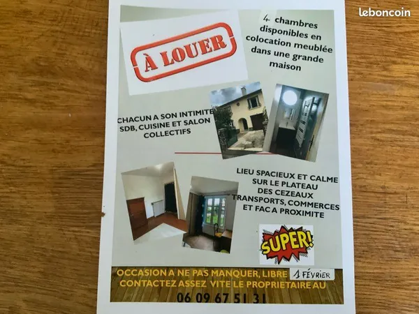 Colocation aux Cezeaux