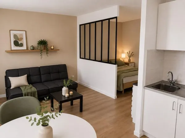T1 bis pièce 28 m²