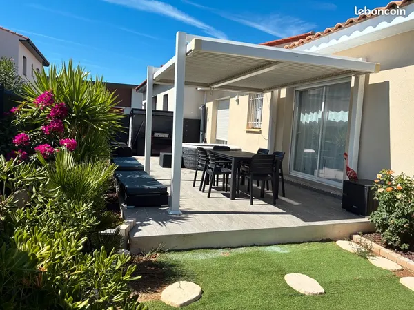 Villa de plain-pied récente - 95 m2 + garage 15 m2 sur parcelle 302 m2