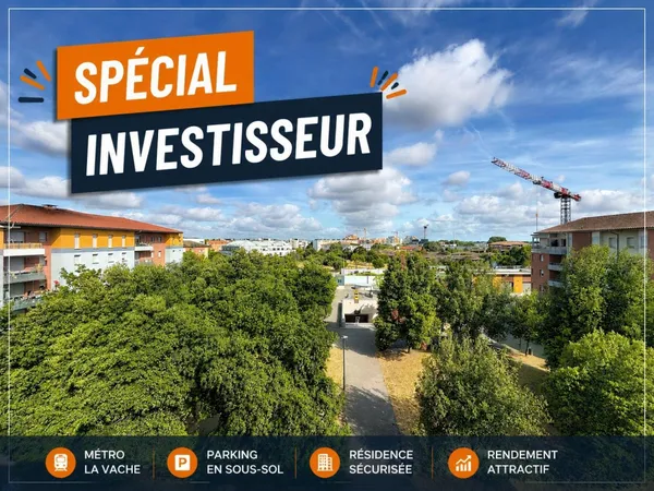 Investissement locatif - Appartement 33,17 m² avec terrasse, parking et locataire en place - Toulous