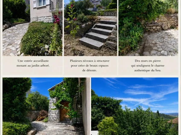belle maison sur les hauteurs de volx, jardin +vue