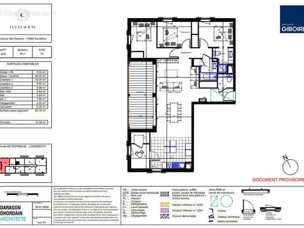 Appartement 4 pièces 93 m2 avec balcon