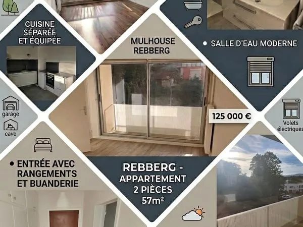 Appartement Bas Rebberg 57m²