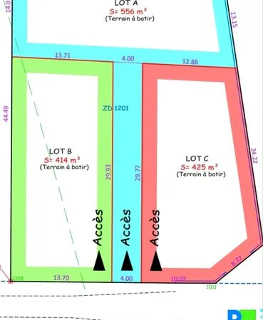 Vente Terrain constructible "Lot B"