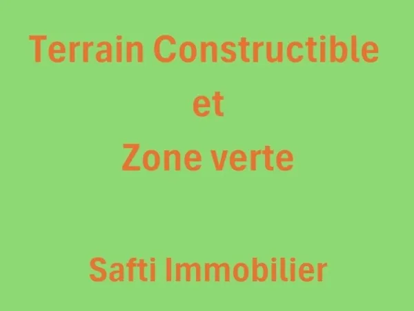 Terrain constructible et zone verte