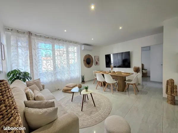 T3 meublé rénové et climatisé - centre-ville de perpignan