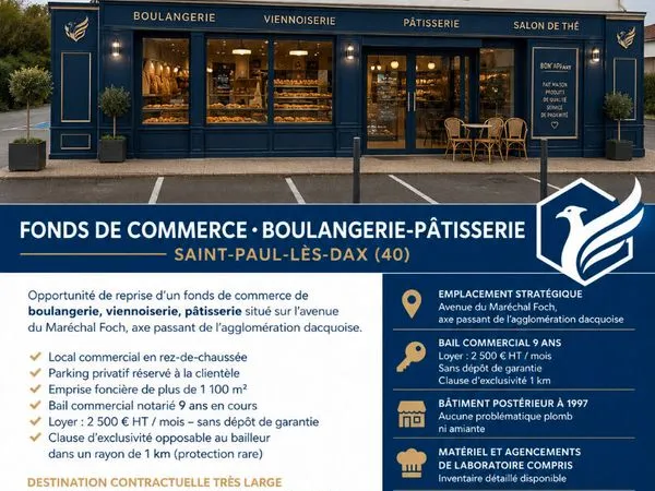 Fonds de commerce SAINT PAUL LES DAX