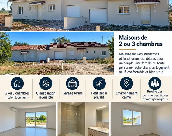 Maison à louer 2 ou 3 chambres au choix suivant disponibilités