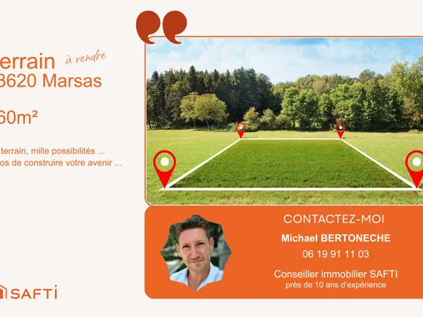 Terrain constructible 960€m² - Libre constructeur, proche Saint André de Cubzac