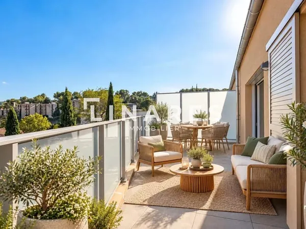 L'AIXEA - Appartement T4 de 105m2 - Double terrasse - Stationnements -13100 Aix en Provence