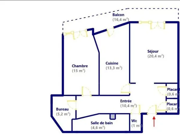 BAS DE VAUBAN / BRETEUIL - GRAND T2 DE 71 M² - TERRASSE 16 M² - VUE NOTRE-DAME DE LA GARDE