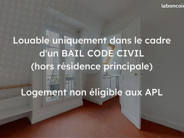 Studio 1 pièce 11 m²