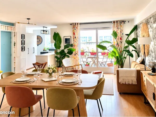 À vendre - Superbe appartement familial traversant de 103m2 à Levallois Perret (3 ou 4 chambres)