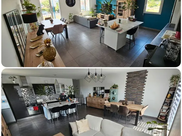 A vendre - appartement 4 pièces de 86m2 - avec jardin , terrasse et garage- Peltre