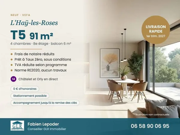 Appartement 5 pièces 91 m²