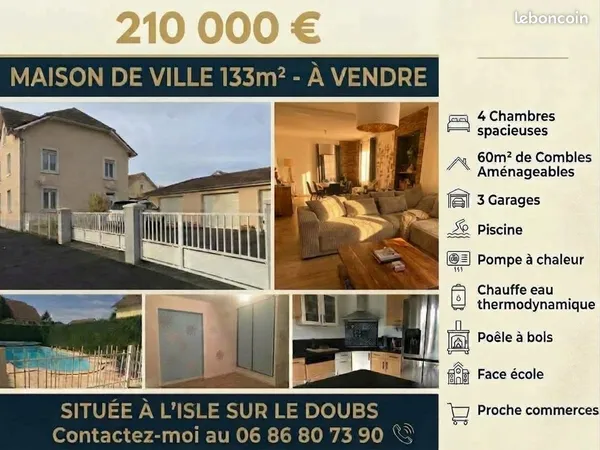 À vendre maison de ville