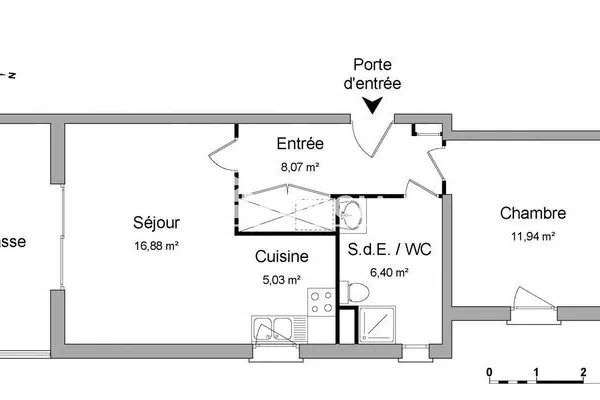 Appartement 2 pièces 48 m²