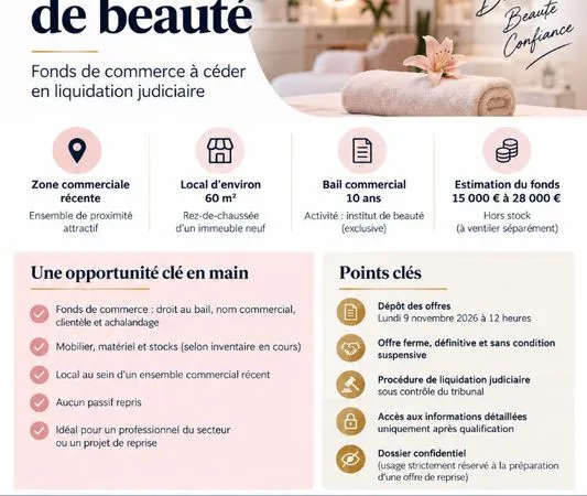 Institut de beauté 60 m² GARGES LES GONESSE