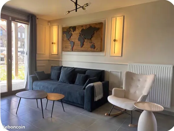T3 meublé 70 m² avec jardin et terrasse