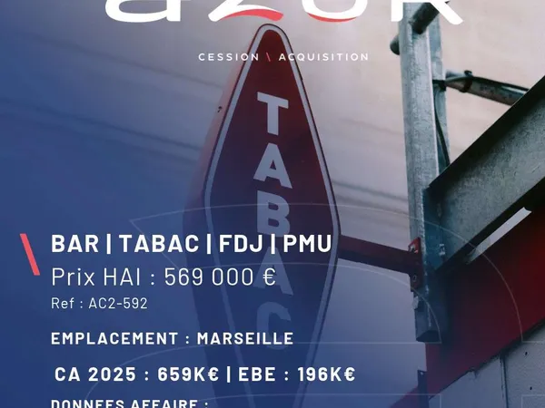VENTE Bar Tabac FDJ PMU Marseille Centre