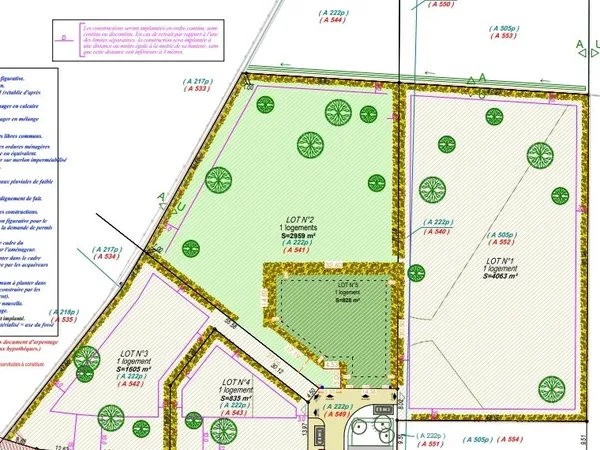 Terrains constructibles jusqu'à 3 hectares
