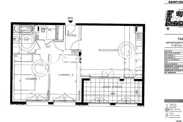 Appartement 3 pièces 65 m²
