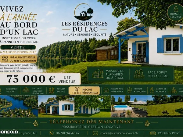 Vente maison dans parc résidentiel