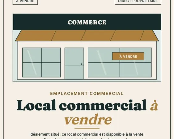 Local commercial de 32M2 à vendre