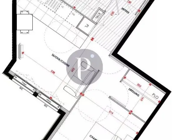 Appartement 2 pièces de 42.81 m² à Wissous