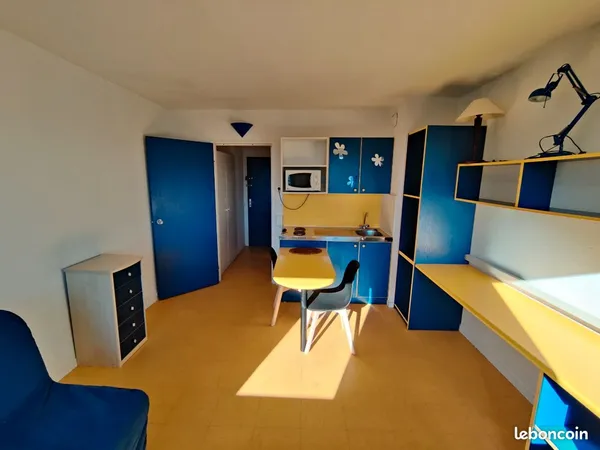 Location Studio meublé Beaulieu 21m2