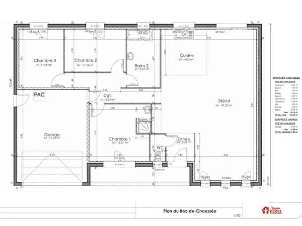 Maison neuve 4 pièces 115 m²