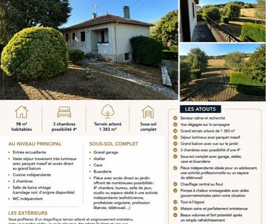 Maison individuelle avec sous sol