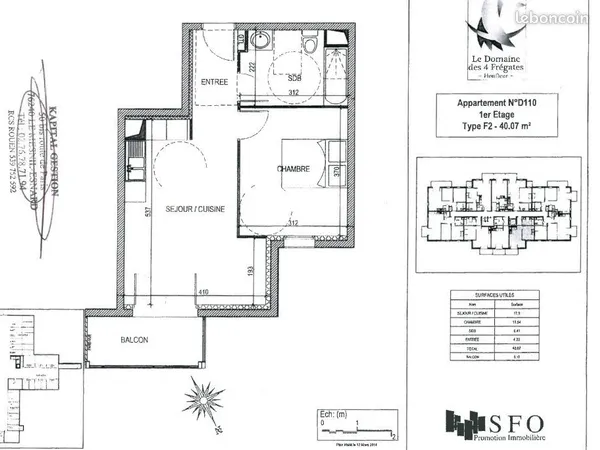 Appartement 2 pièces 40 m²