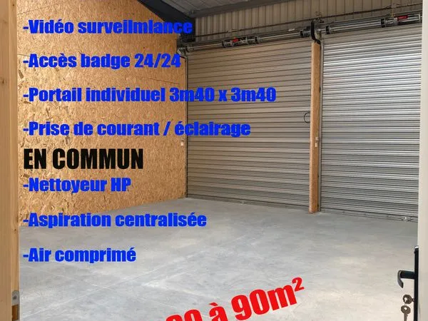 Box 30m² à 90m² 6/m²