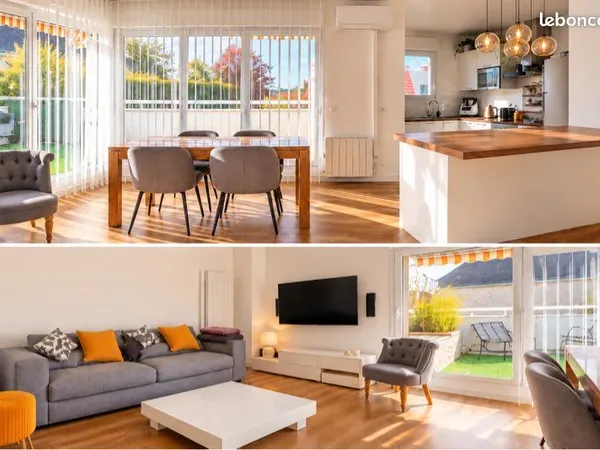 Chessy - T3 meublé 62 m² | Terrasse 20 m² sans vis-à-vis • Climatisation • 2 parkings en sous-sol