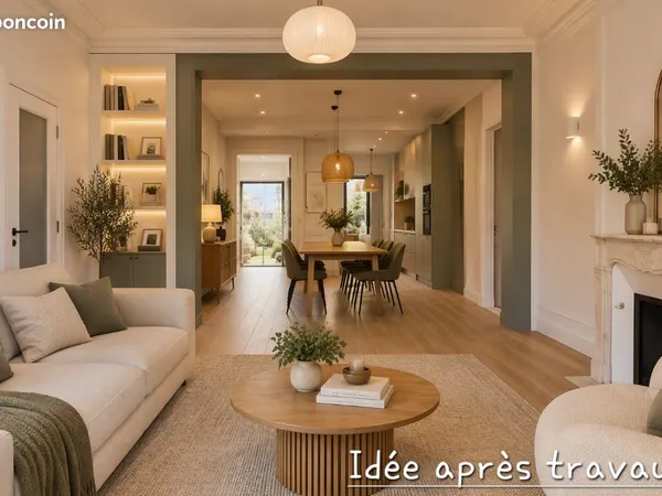 Maison 157m² - Quartier Washington/gare - 4 chambres - Jardin + cabanon