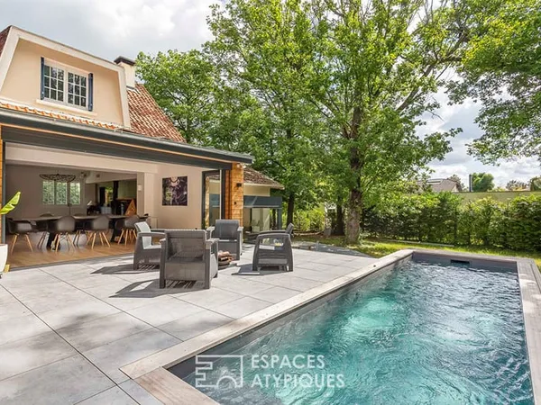 Maison familiale rénovée par architecte avec piscine