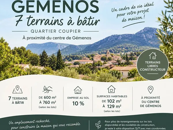 Terrain 600 m² GEMENOS