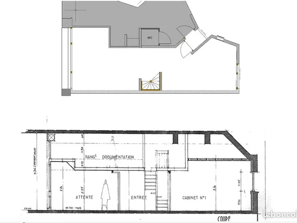 Local 35 m² + 10m² mezzanine — Proche Mairie & Métro — Villeneuve d'Ascq — 650euros