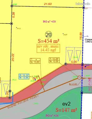 Terrain 454 m² Challans
