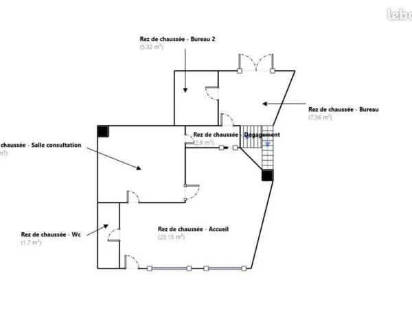 Bureau 97 m²
