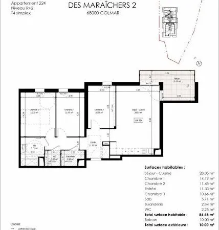 Appartement 4 pièces 86 m²