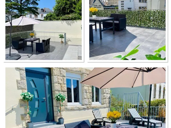 T4 meublé avec terrasse et Wifi plein centre