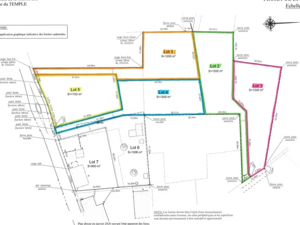 TERRAIN À BÂTIR A VENDRE HORS LOTISSEMENT, DE 1.153 M2 - LE
