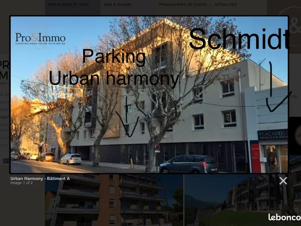 Place de parking aérienne, centre-ville