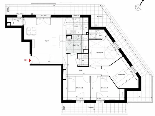 Appartement 5 pièces 95 m²