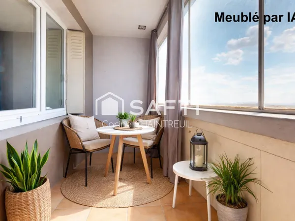 Bel Air / Les Brosses : T3 lumineux avec vue dégagée sur Lyon