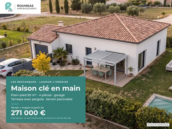 Les restanques · laudun · maison clé en main · terrain + maison à partir de 271 000