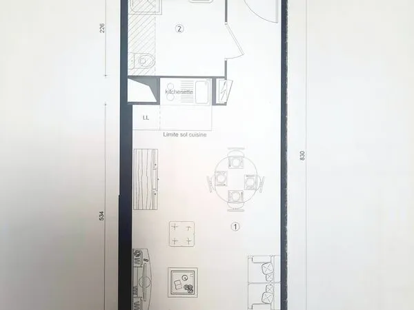 Studio 29m² bassins à flots